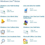 Windows Live Ideas – "Beta Services"