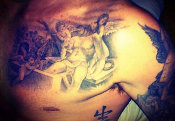 beckham angel tattoo. SOME OF DAVID BECKHAM#39;S MYRIAD